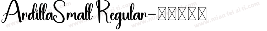 ArdillaSmall Regular字体转换